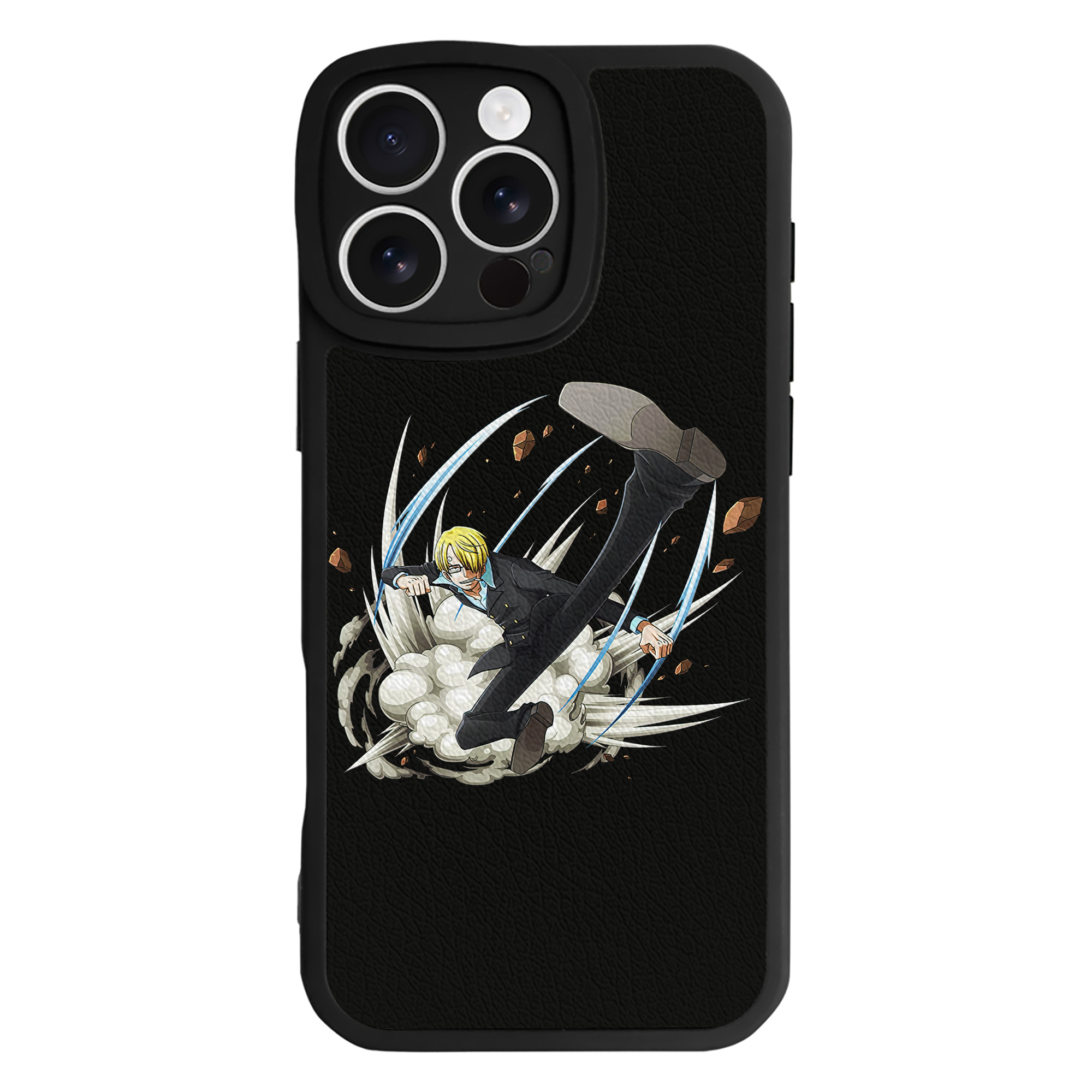 （画像用） ワンピース サンジ ONE PIECE Sanji 【iPhone 16シリーズ対応】シリコンスマホケース（レザー調） 材質：シリコン